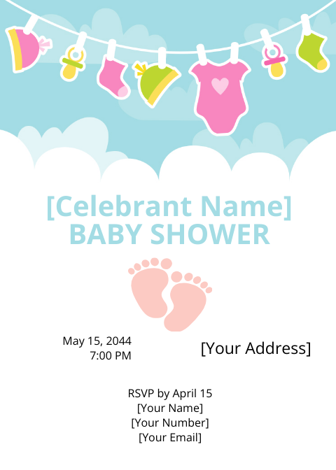 Basic Baby Shower Invitation