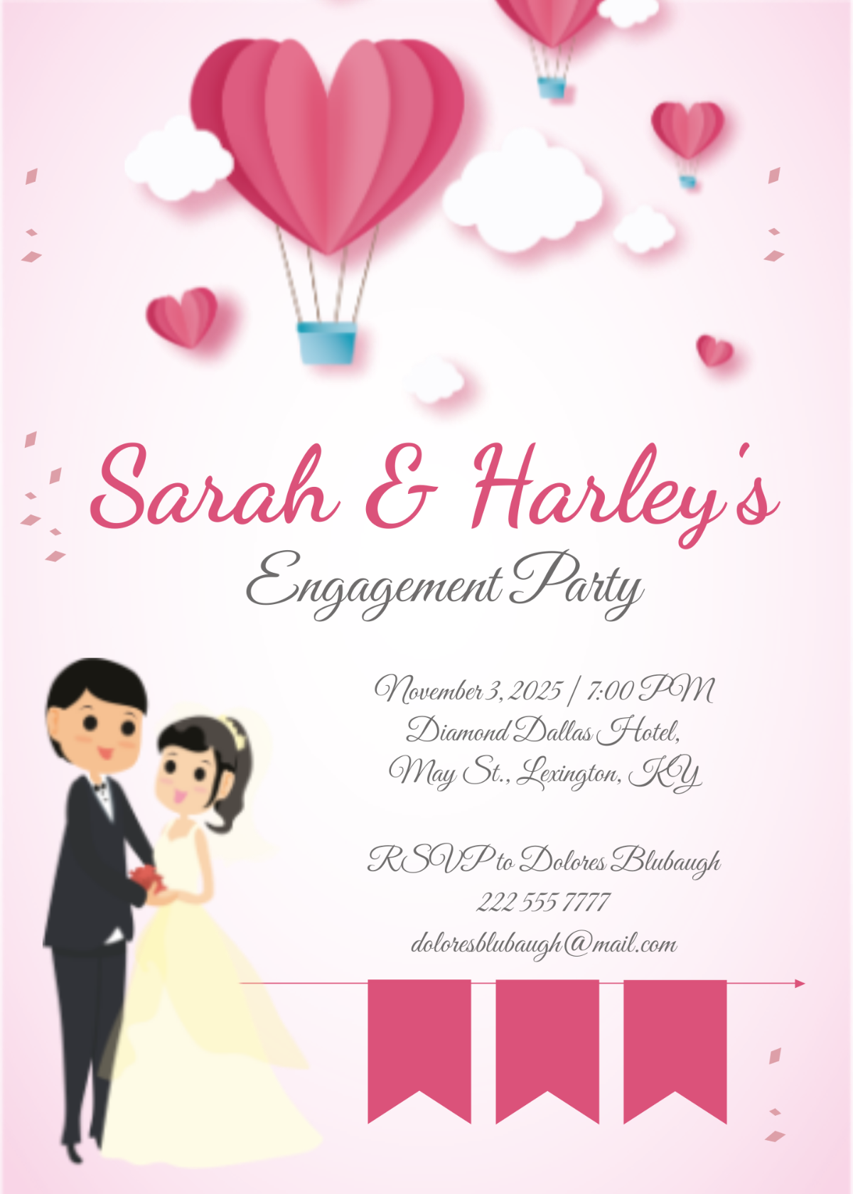 Elegant Engagement Invitation Card