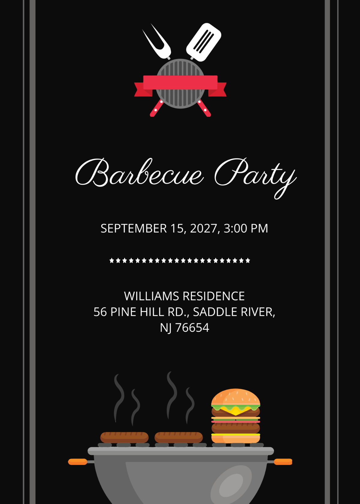 Barbecue Party Invitation Template