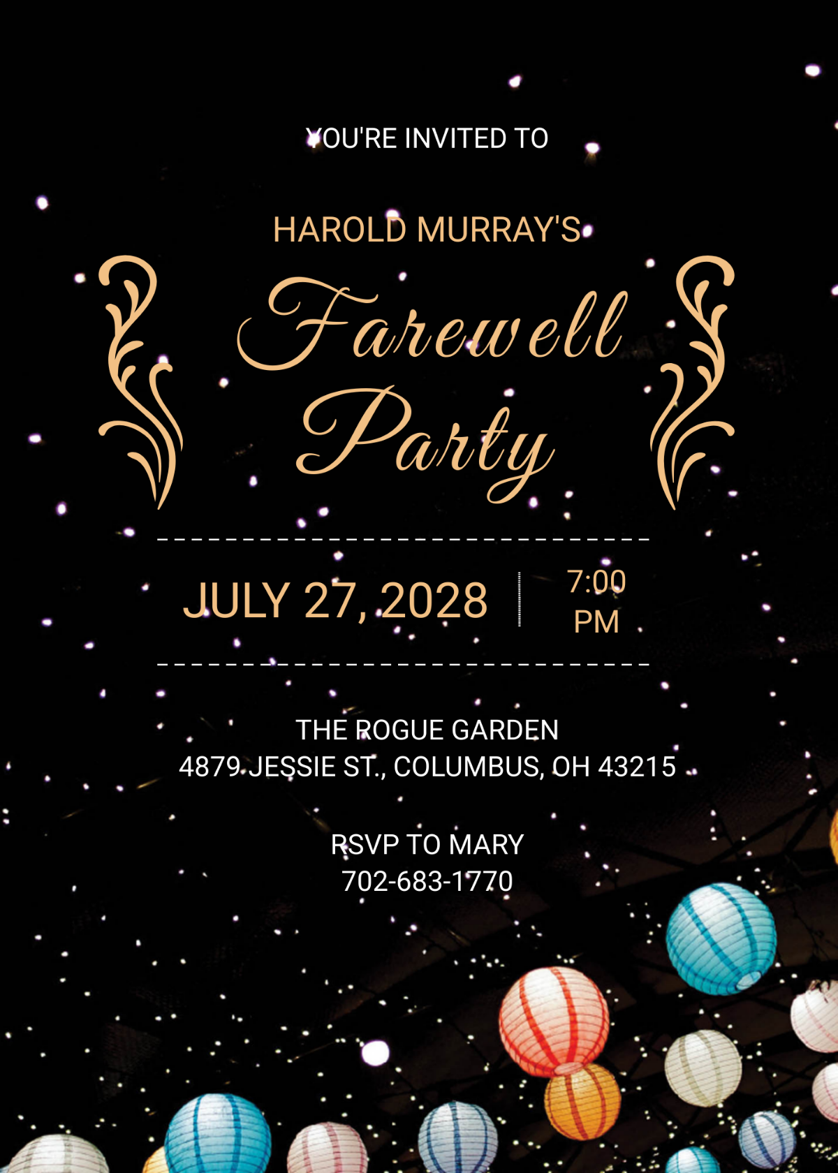 Free Farewell Party Invitation Template
