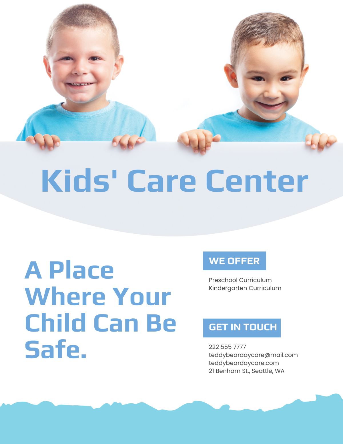 Kids Care Center Flyer