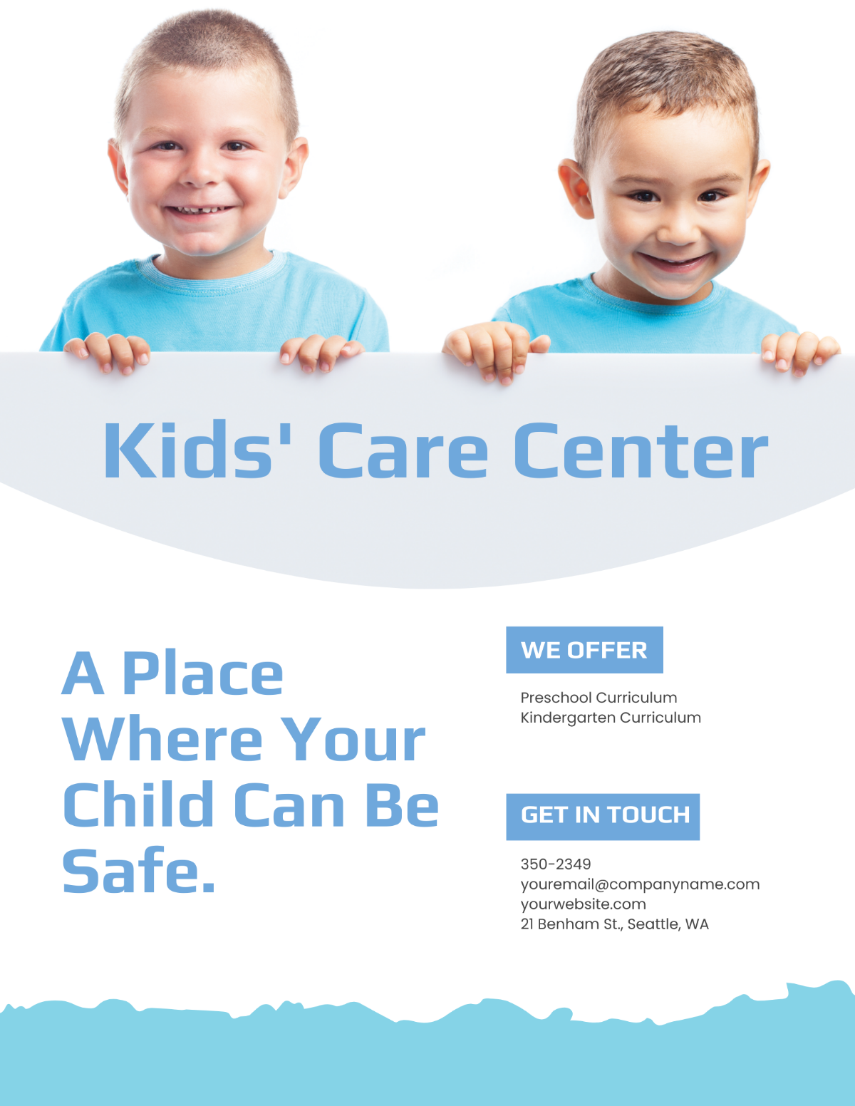 Kid's Care Center Flyer Template