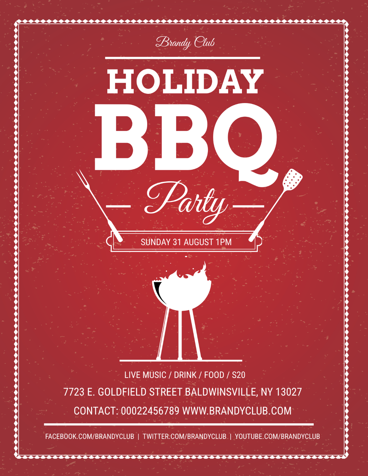 Holiday BBQ Flyer Template