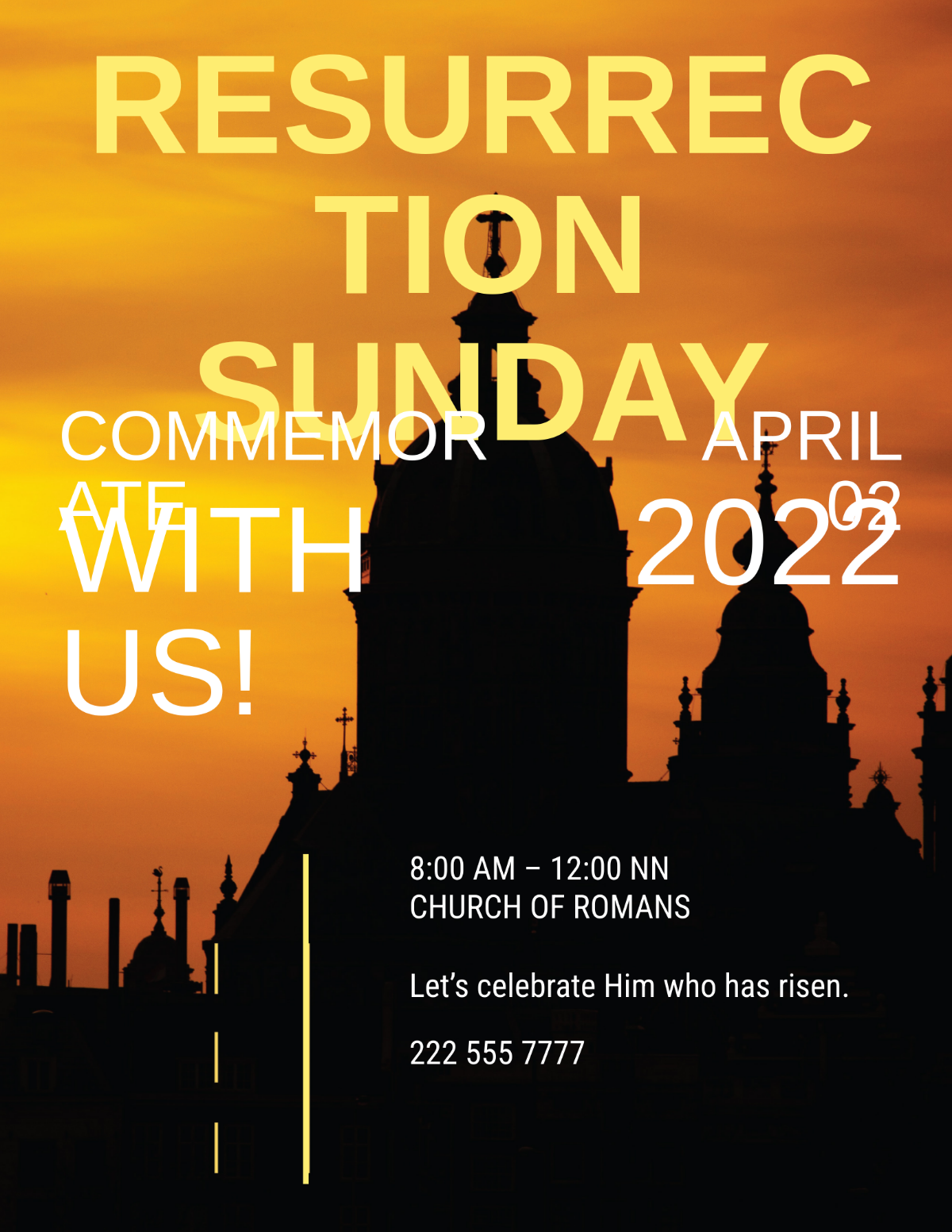 Easter Church Flyer Template
