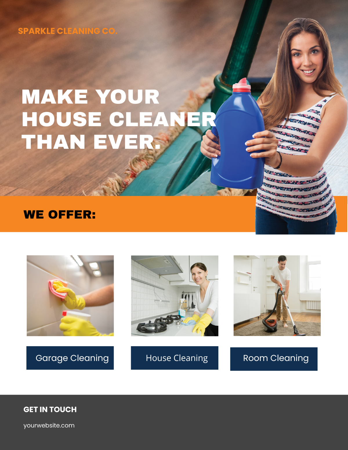 Cleaning Services Company Flyer Template