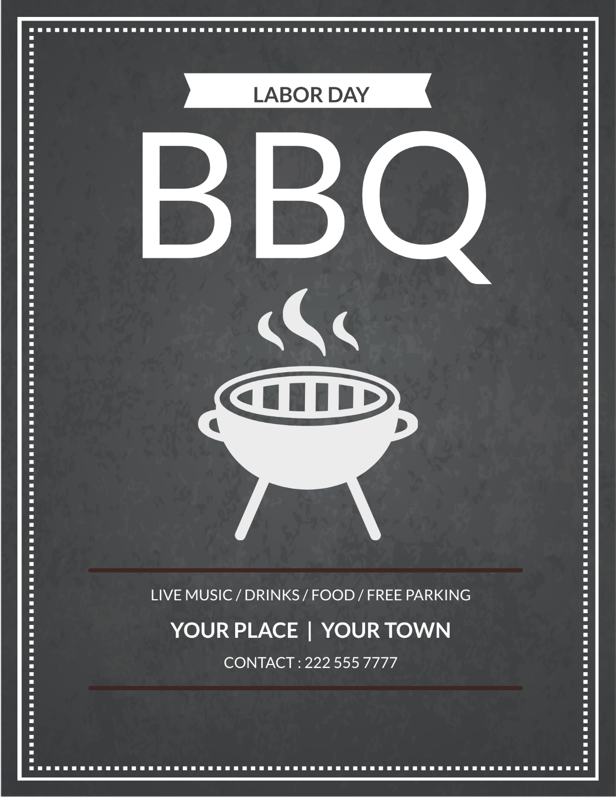 labor Day BBQ Flyer Template