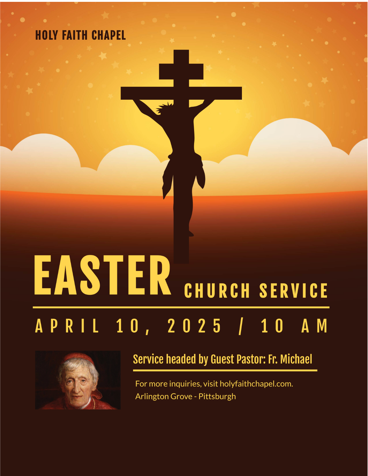 Easter Church Service Flyer