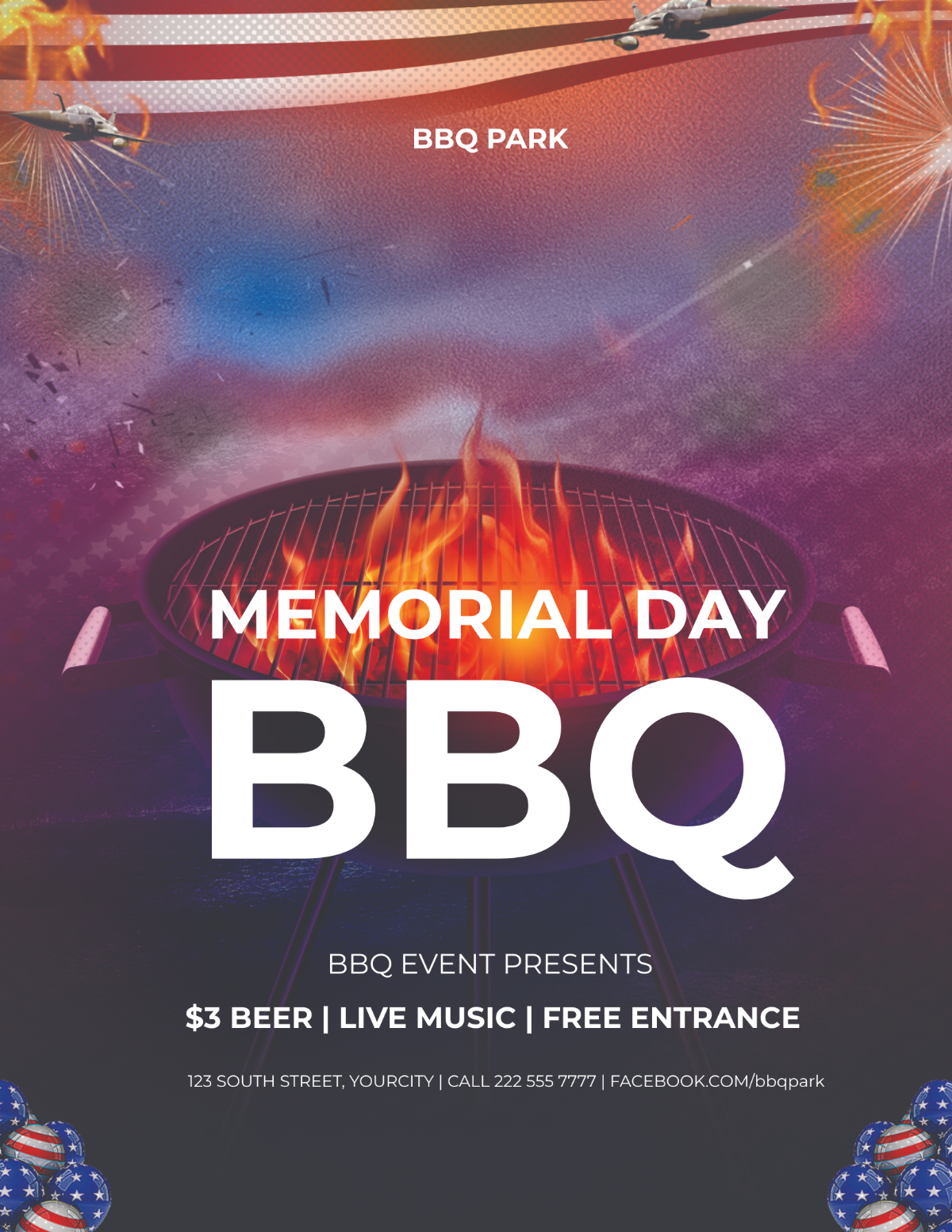 Memorial Day BBQ Flyer