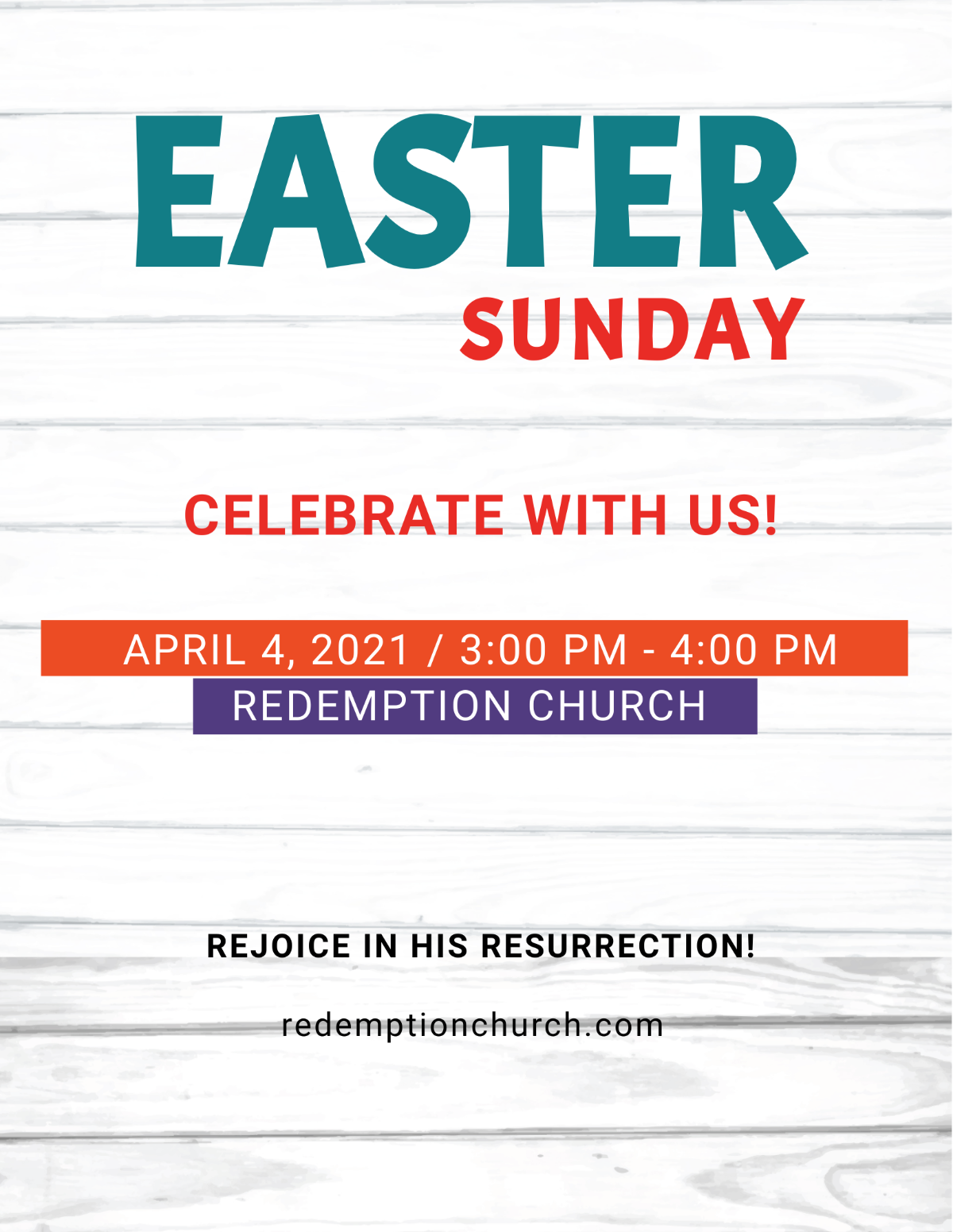 Easter Sunday Risen Flyer