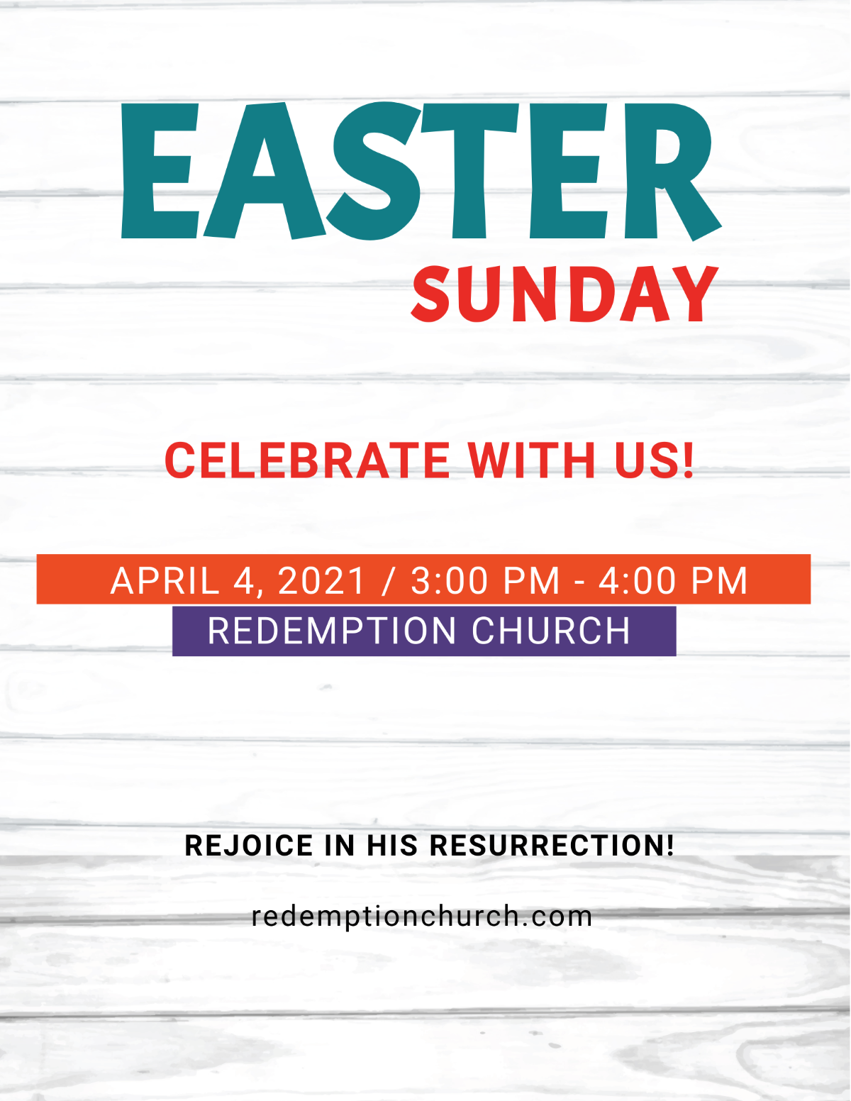 Easter Sunday Risen Flyer Template - Edit Online & Download