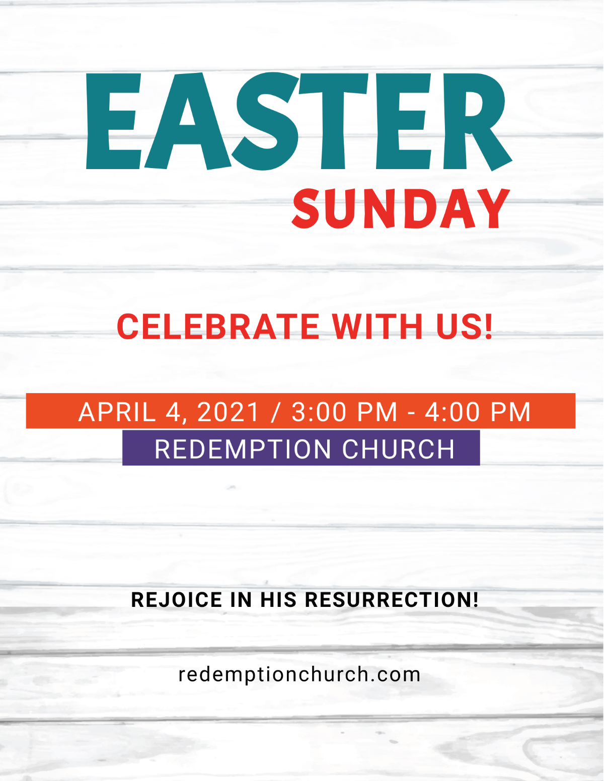 Easter Sunday Risen Flyer