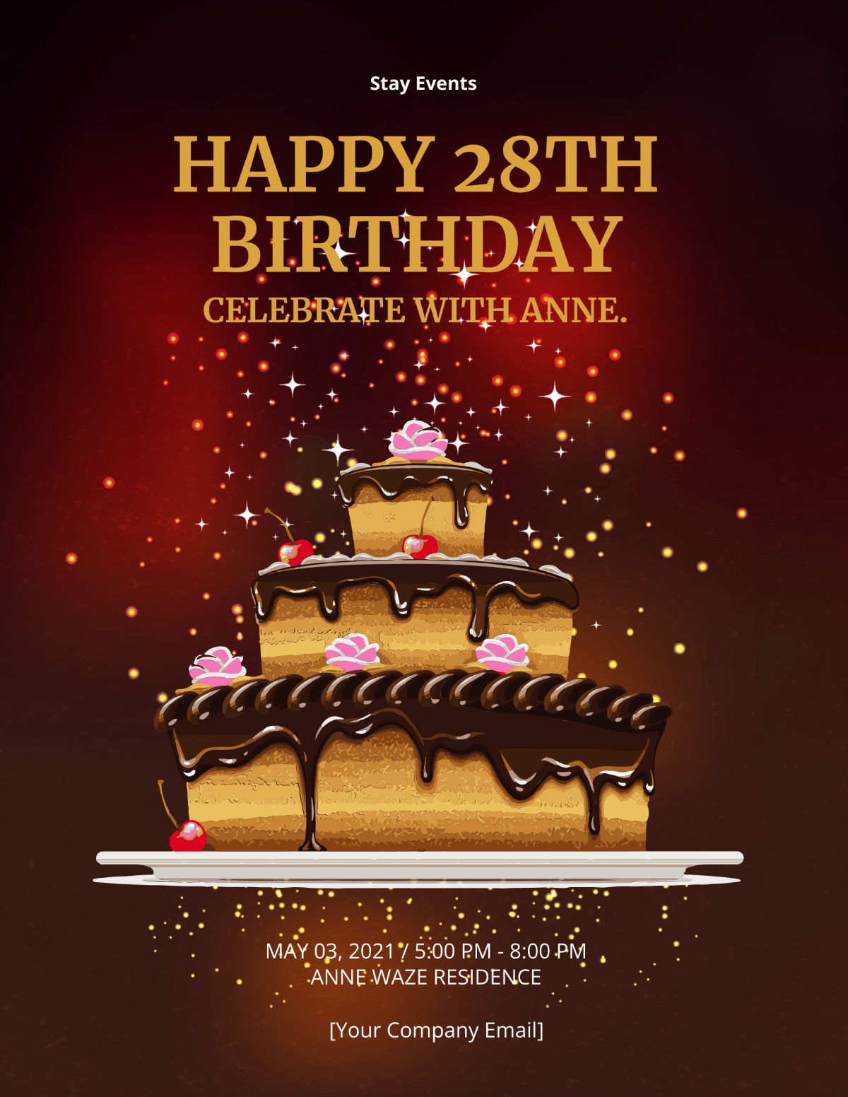 Happy Birthday Party Flyer Template