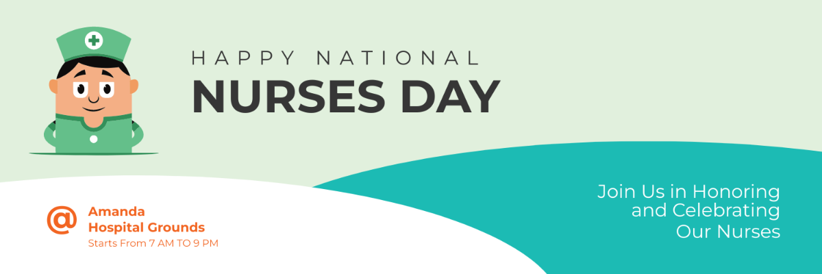Free Nurses Day Twitter Header Cover Template