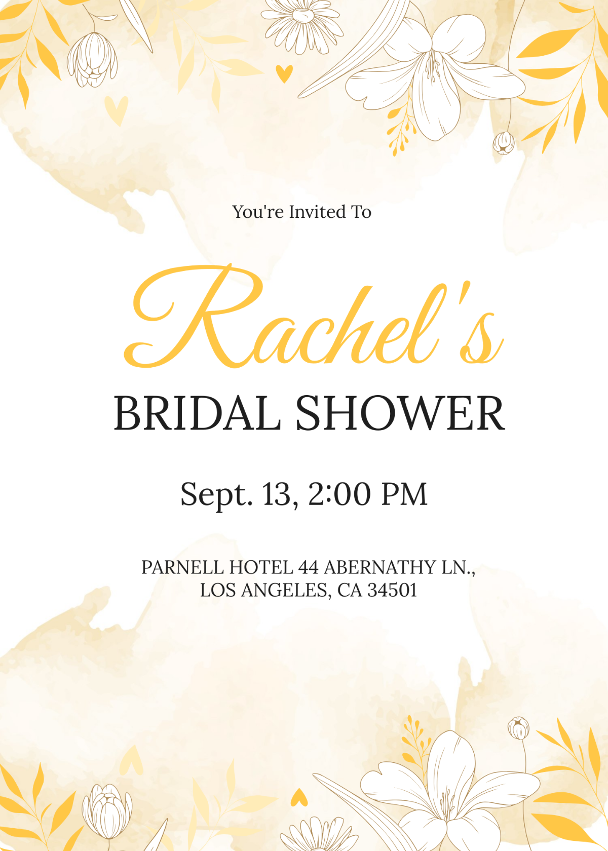 Bridal Shower Design Invitation Template - Edit Online & Download