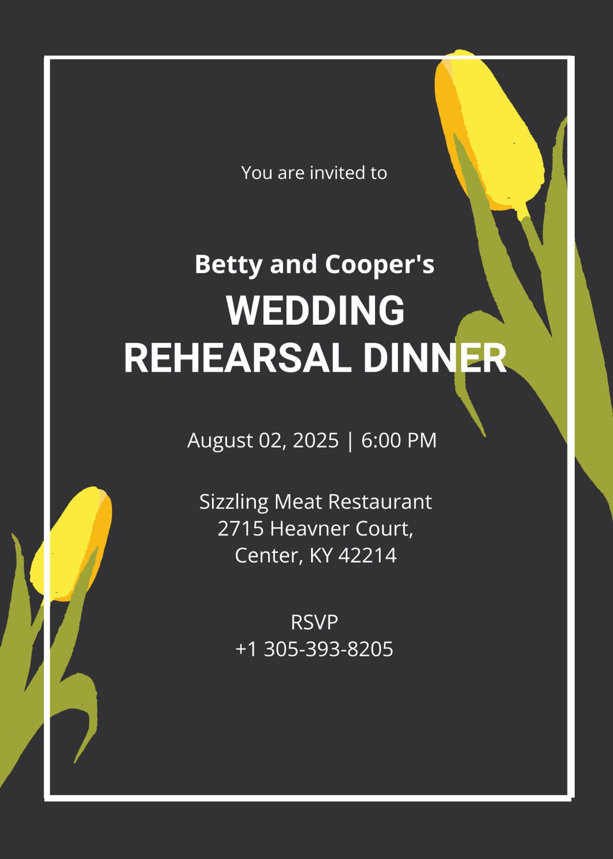 Free Rehearsal Party Invitation Template