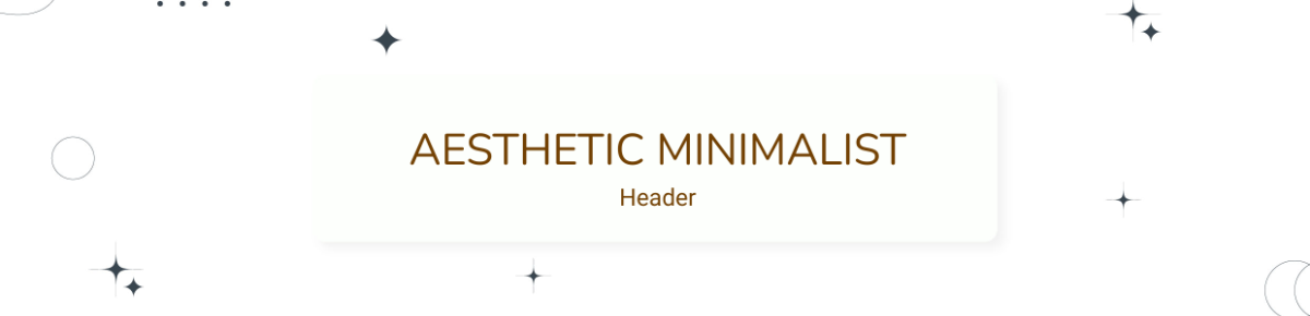Aesthetic Minimalist Header