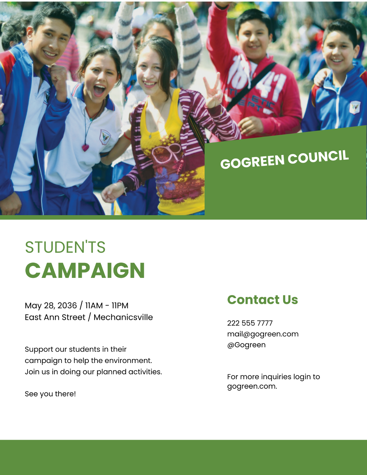 Student Campaign Flyer