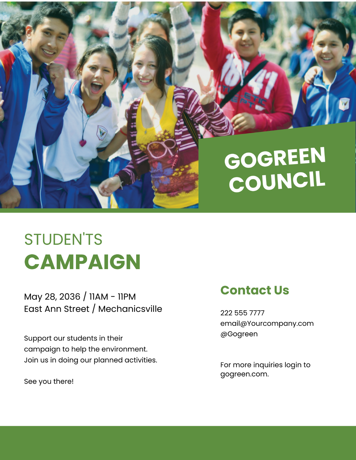 Student Campaign Flyer Templatte Template