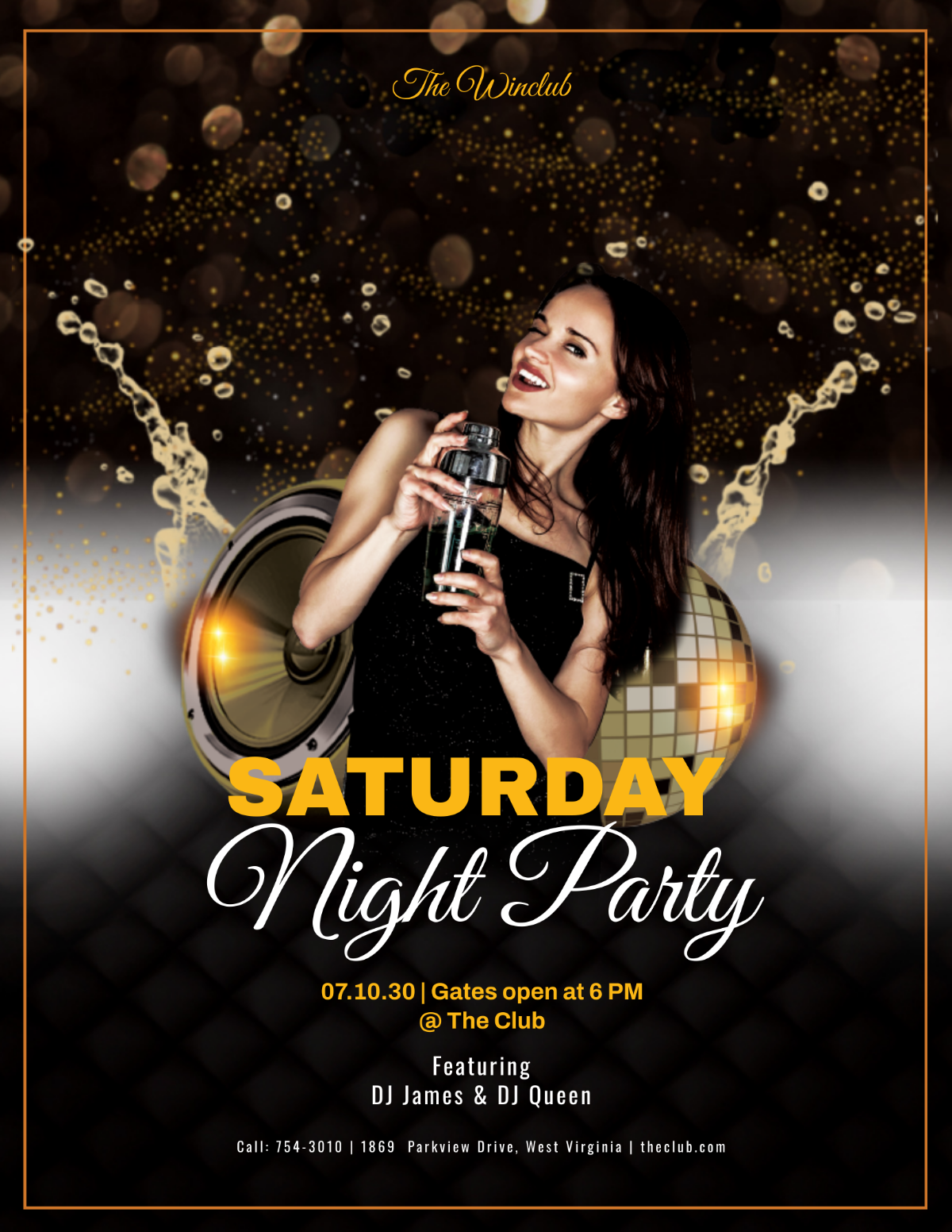 Free Weekend Night Party Flyer Template