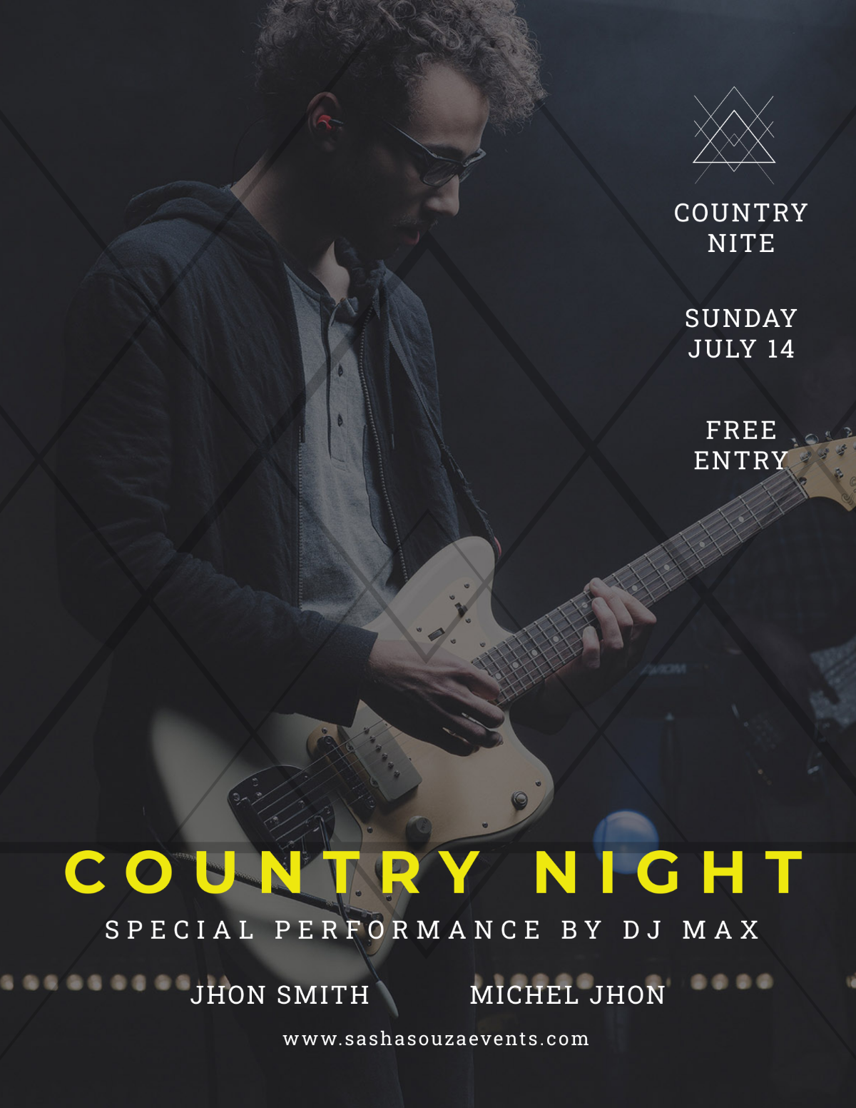 Country Night Flyer Template - Edit Online & Download