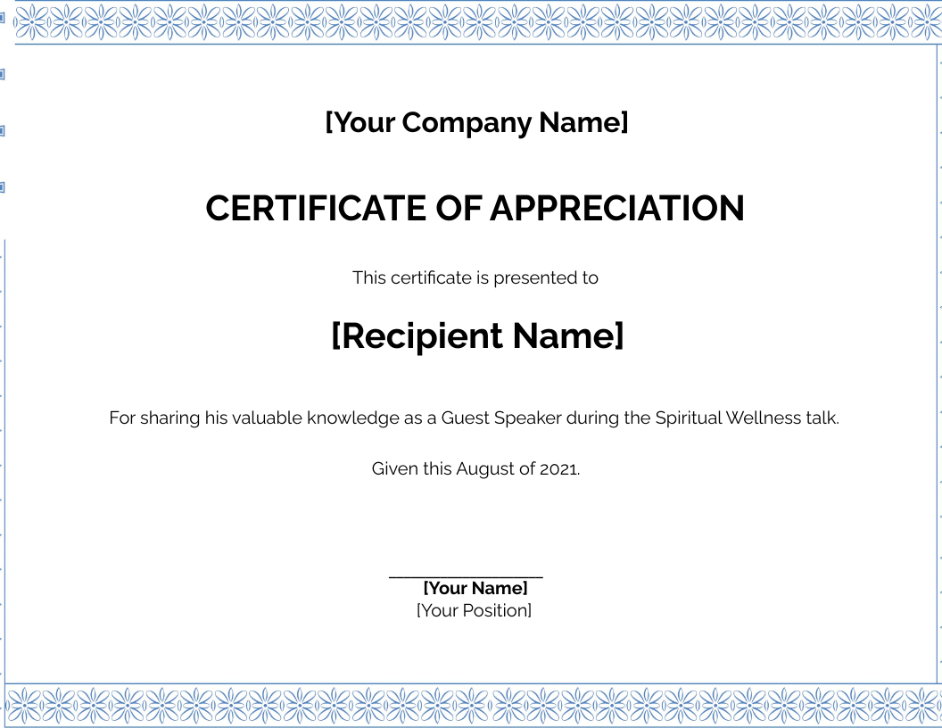 Pastor Appreciation Certificate Templates - Edit Online & Download ...