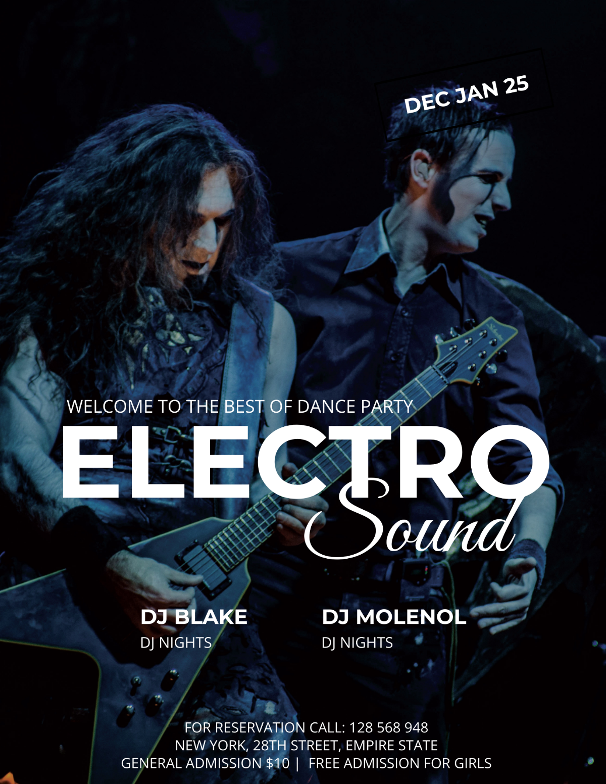 Electro Concert Party Flyer Template - Edit Online & Download