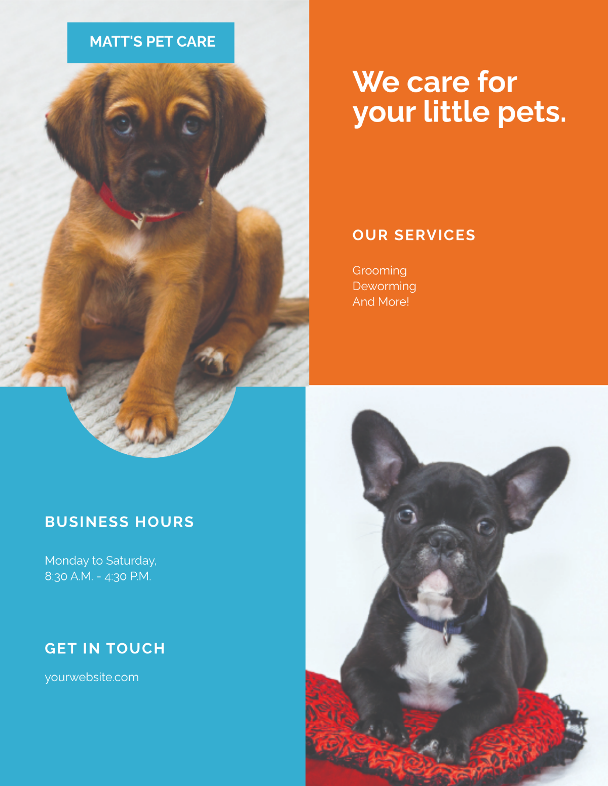 Free Pet Care Flyer Template