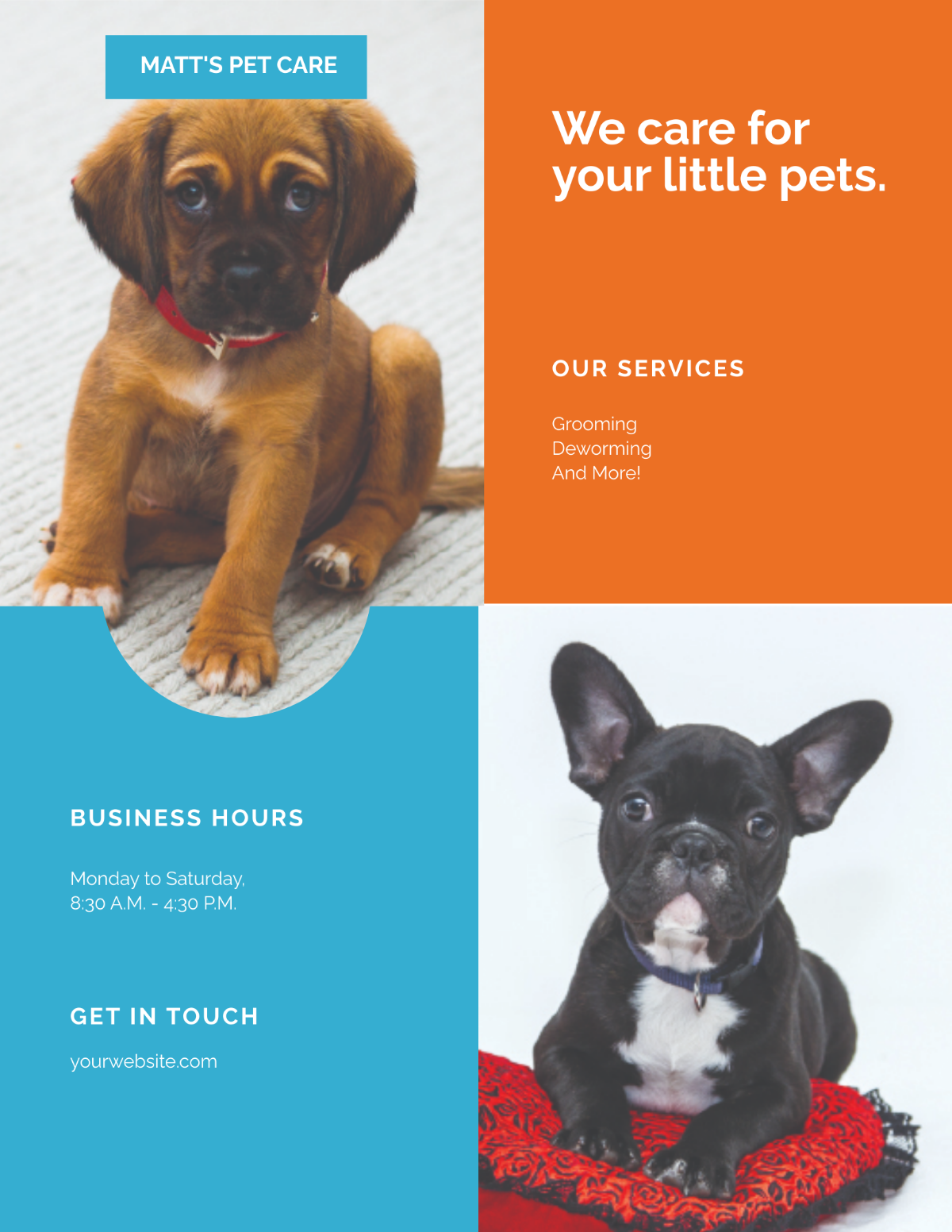 Pet Care Flyer Template Edit Online Download Example Template