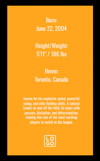 Free Sports Card Template to Edit Online