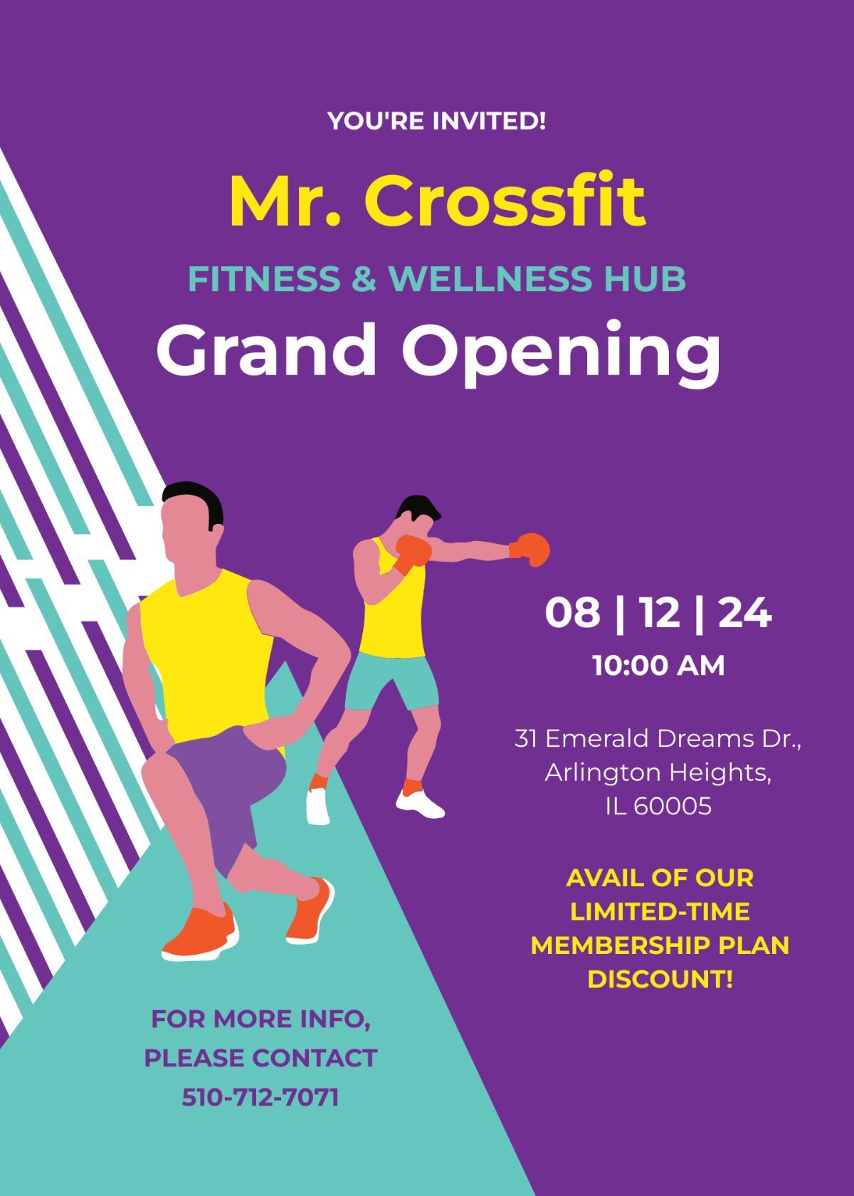 Gym Opening Invitation Template