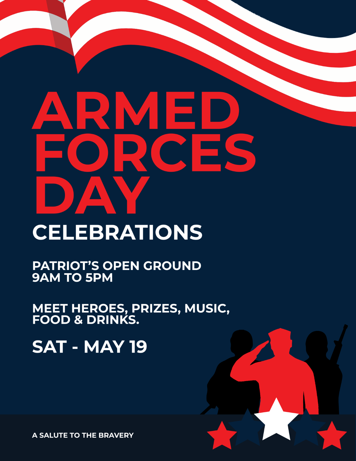 Armed Forces Day Flyer Template