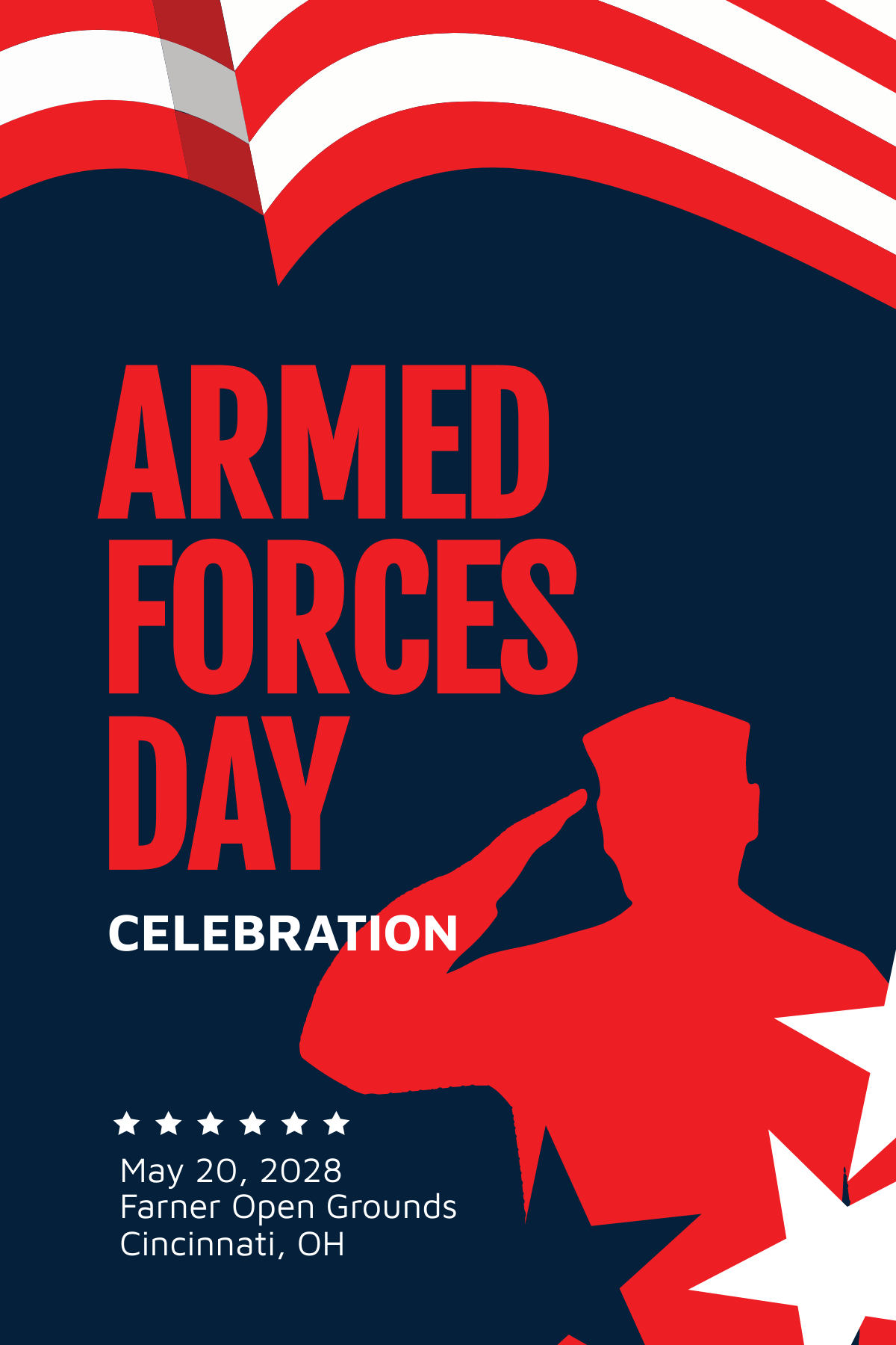 Armed Forces Day Pinterest Pin Template