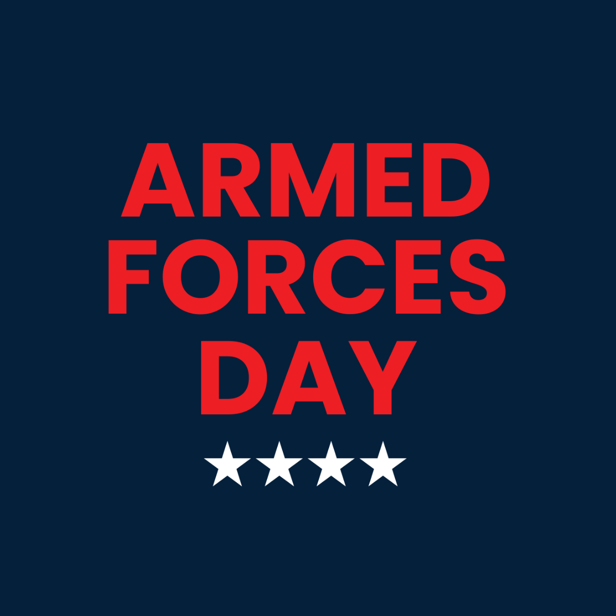 Free Armed Forces Day Pinterest Profile Photo Template
