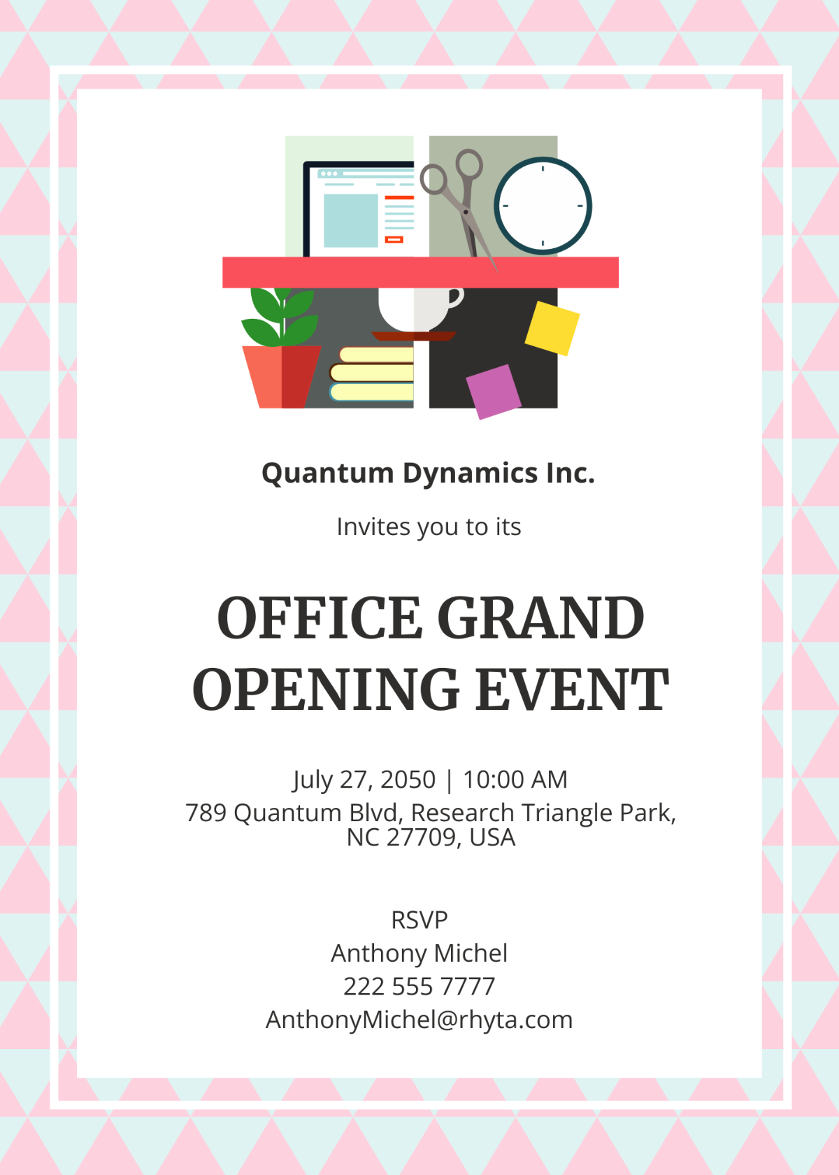 Office Opening Invitation Card