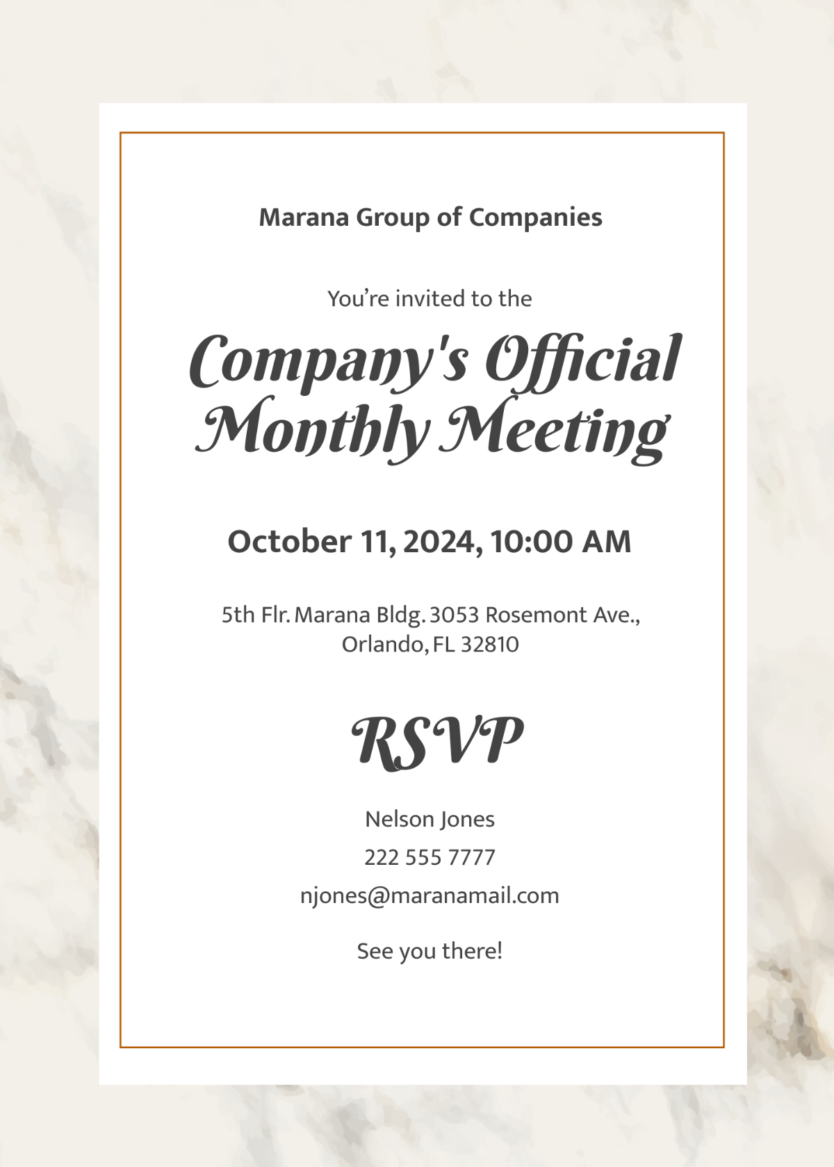Official Meeting Invitation