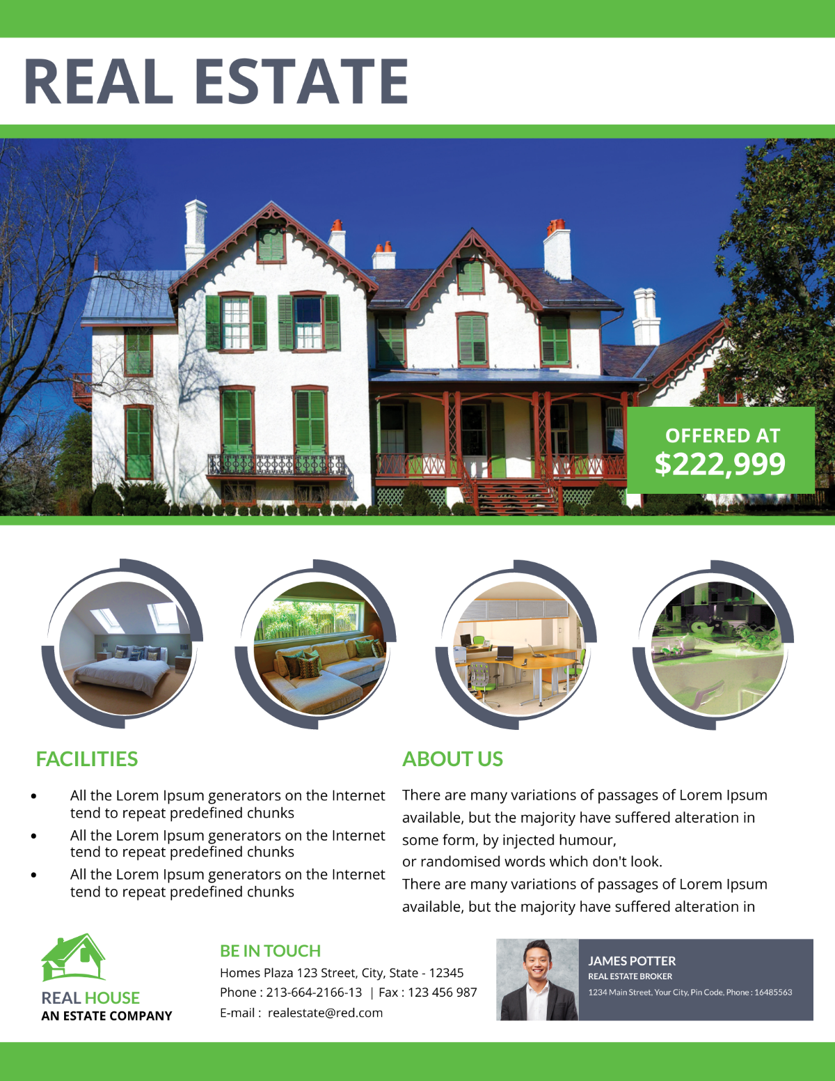 Real Estate House Sale Flyer Template