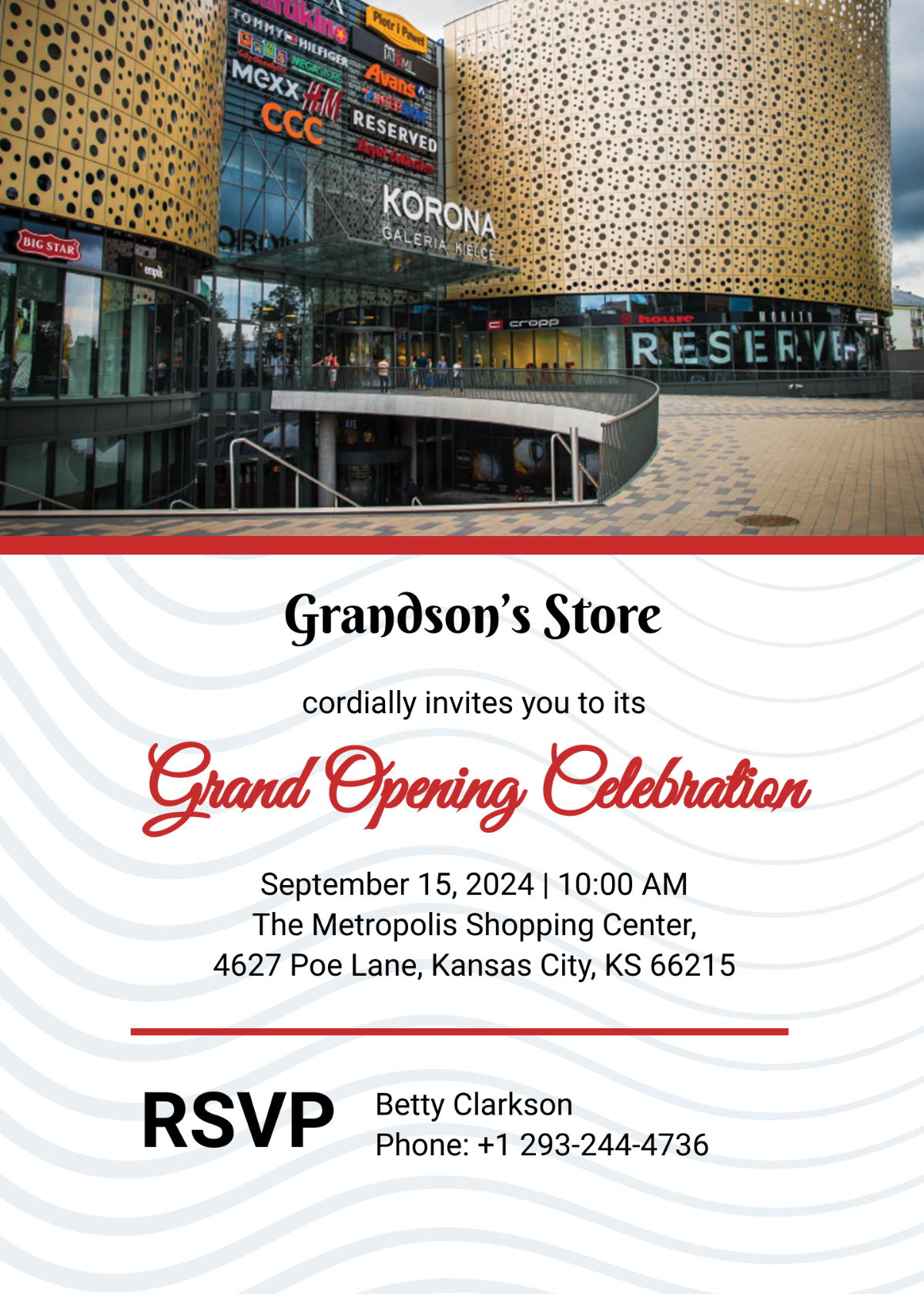 Store Opening Invitation Template