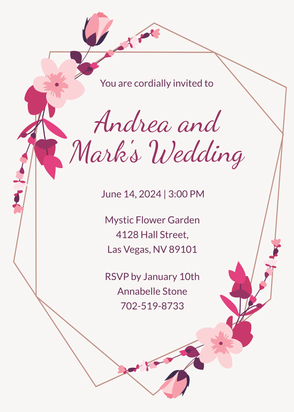 Sample Wedding Invitation Template