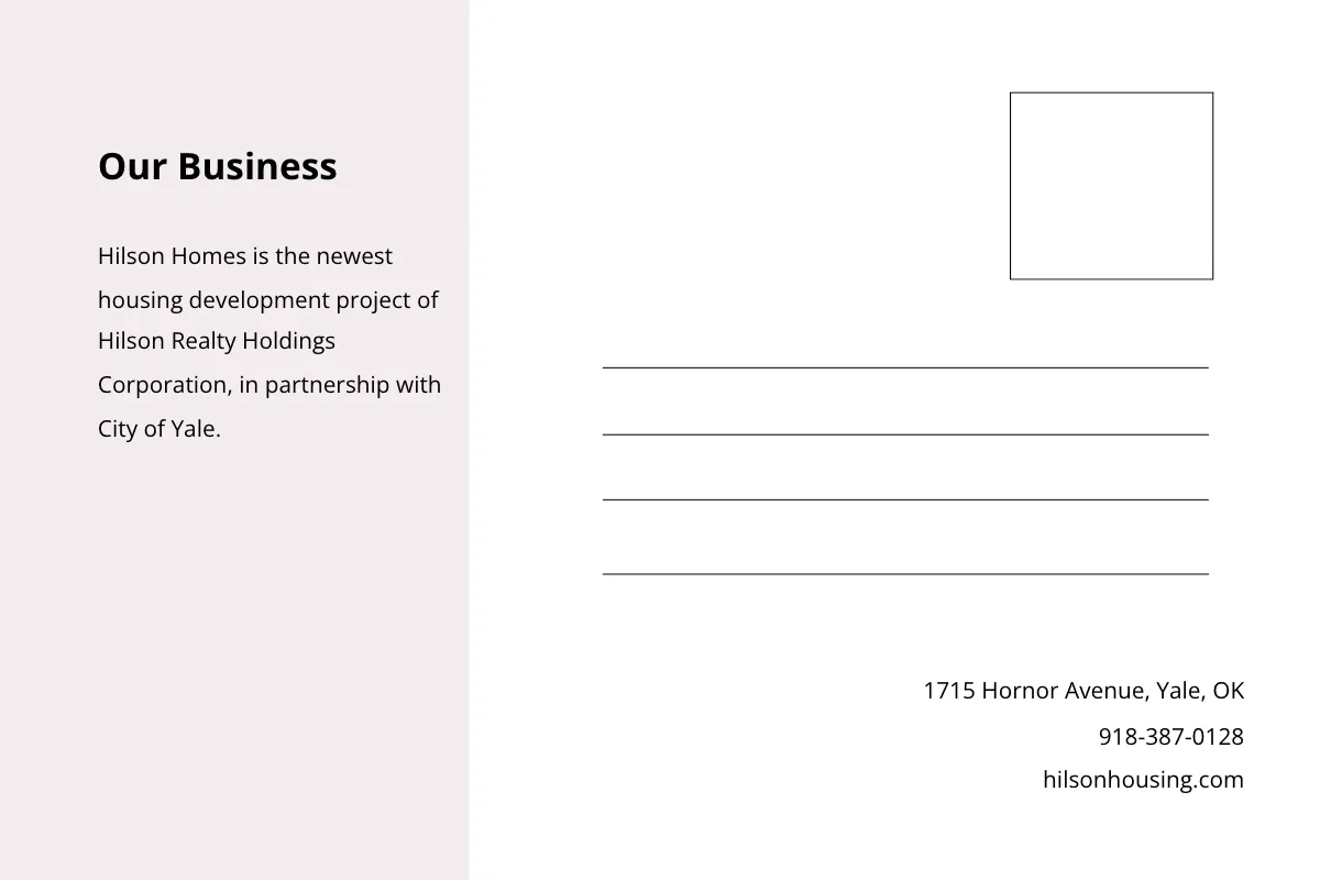 Free Blank Modern Postcard Template to Edit Online