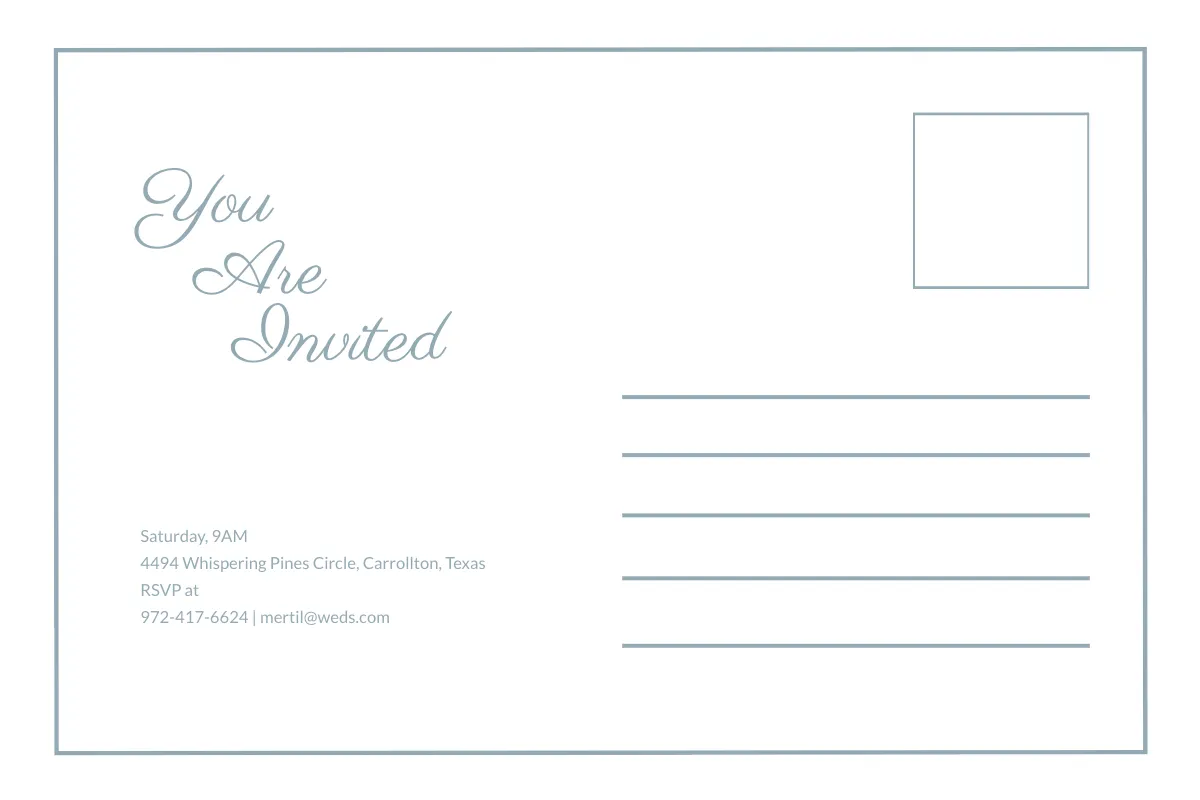 Free Save the Date Postcard Template to Edit Online