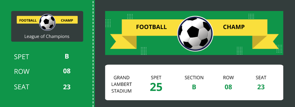 Sample Football Ticket Template