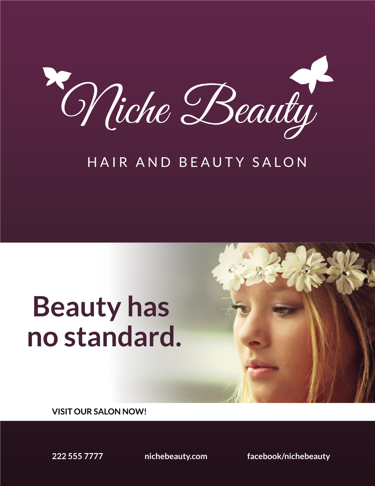 Hair Salon and Beauty Care Flyer Template