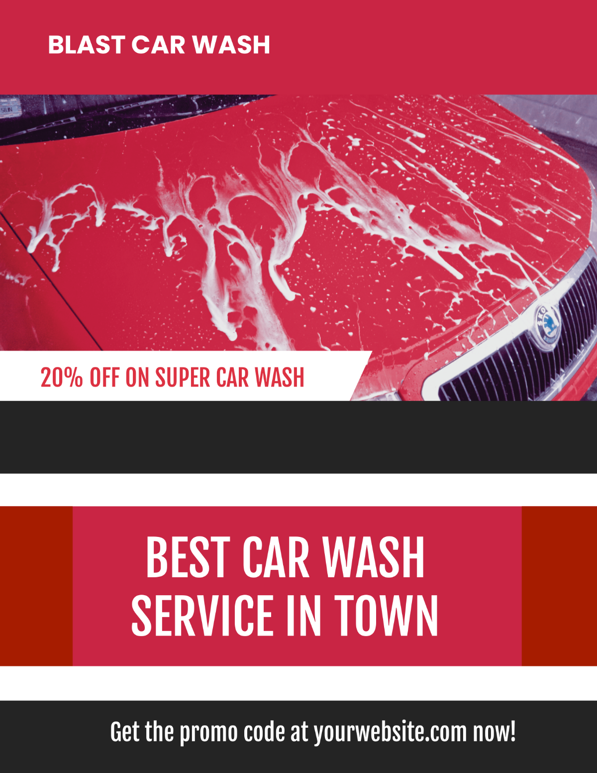 Car Wash Advertising Flyer Template