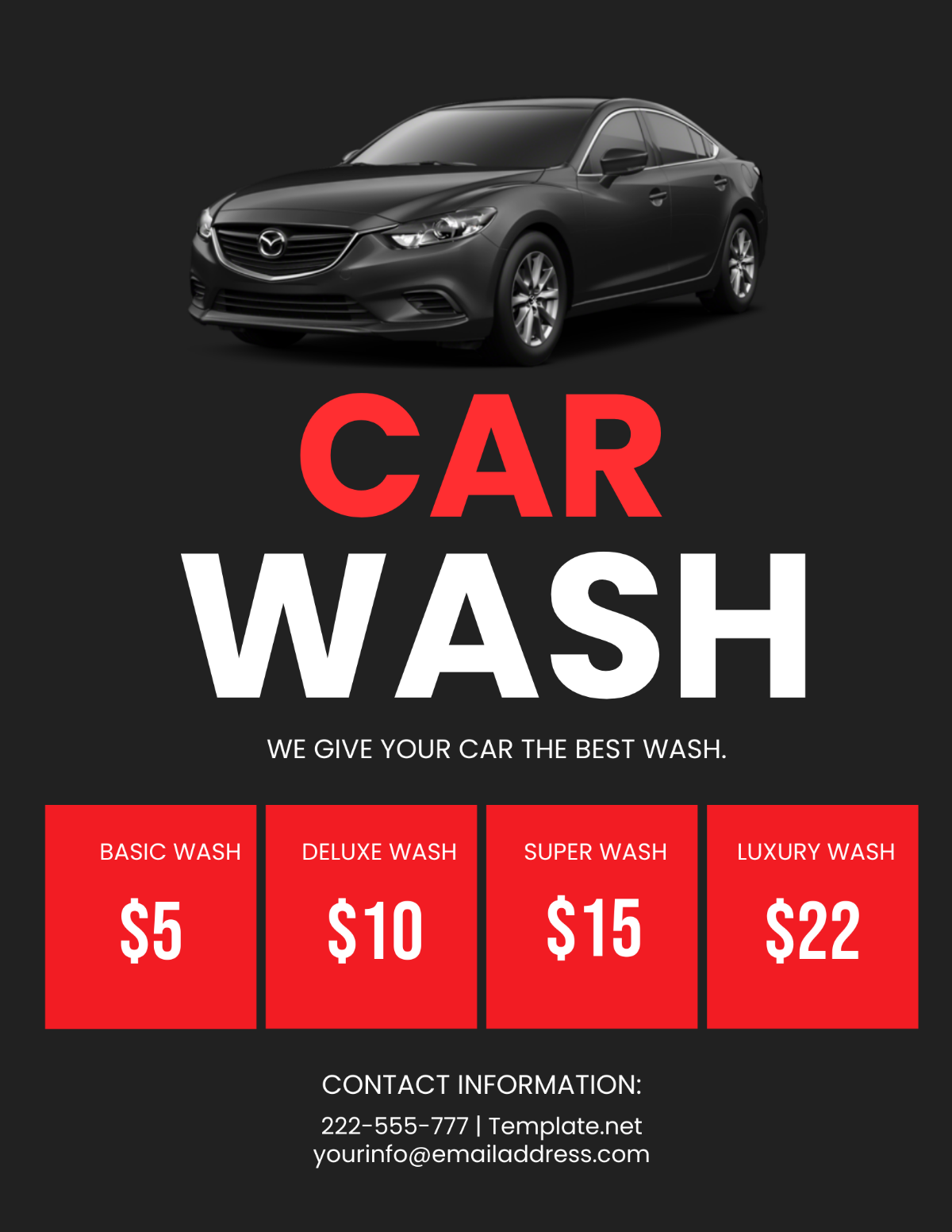 Car Wash Flyer Template - Edit Online & Download