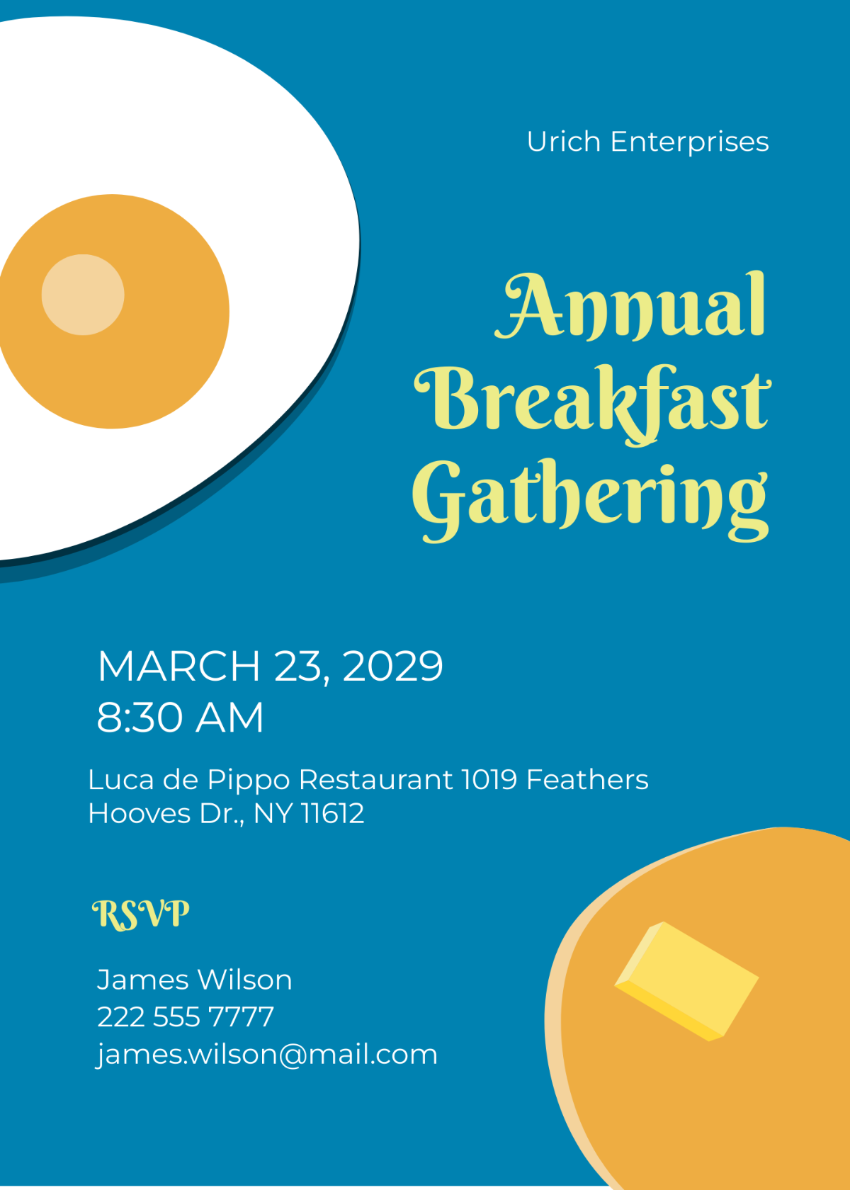 Business Breakfast Invitation Template