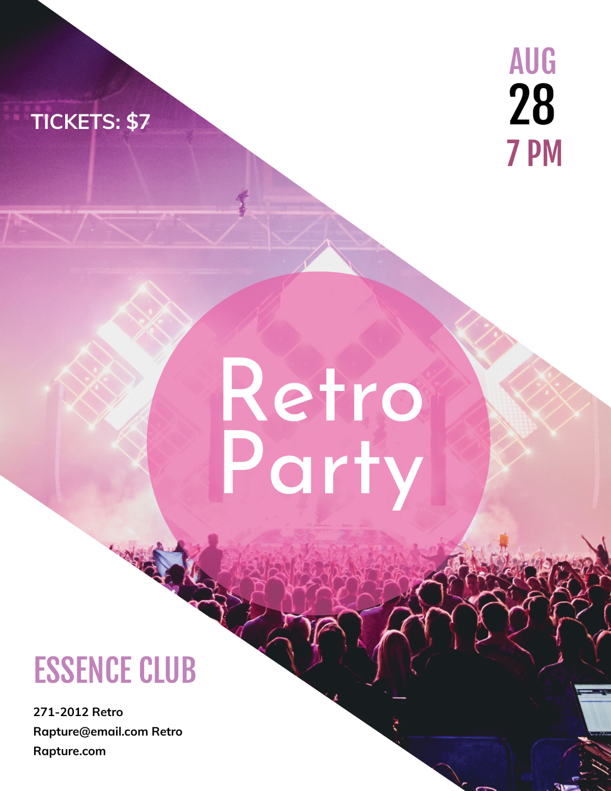 Retro Mania Flyer Template - Edit Online & Download