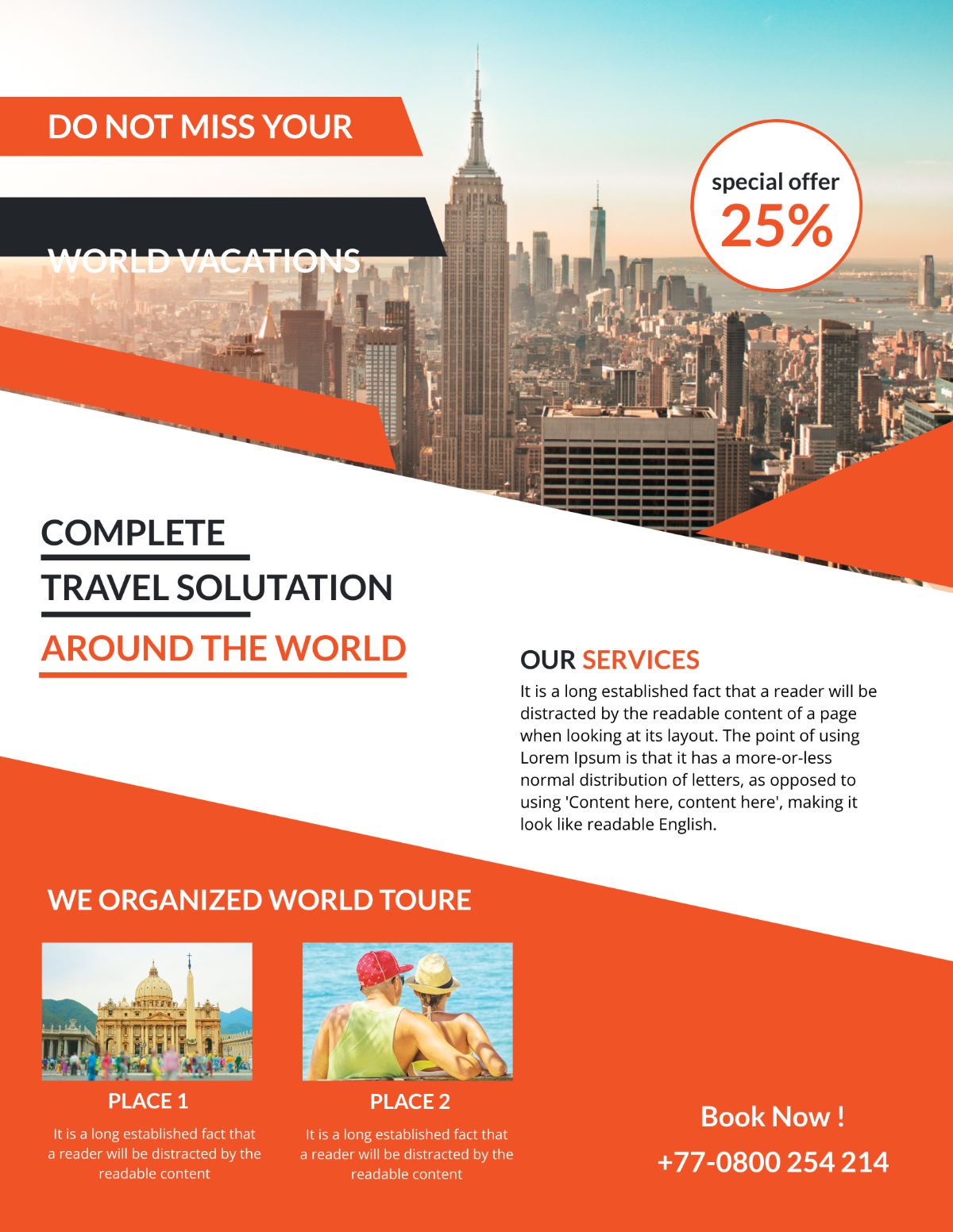 Travel Service Flyer Template