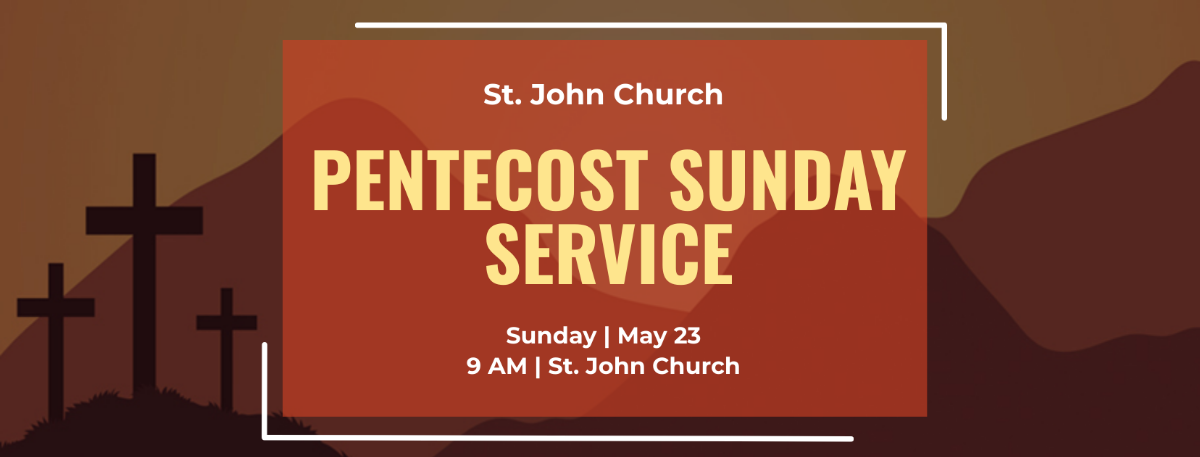 Pentecost Sunday Facebook App Cover Template