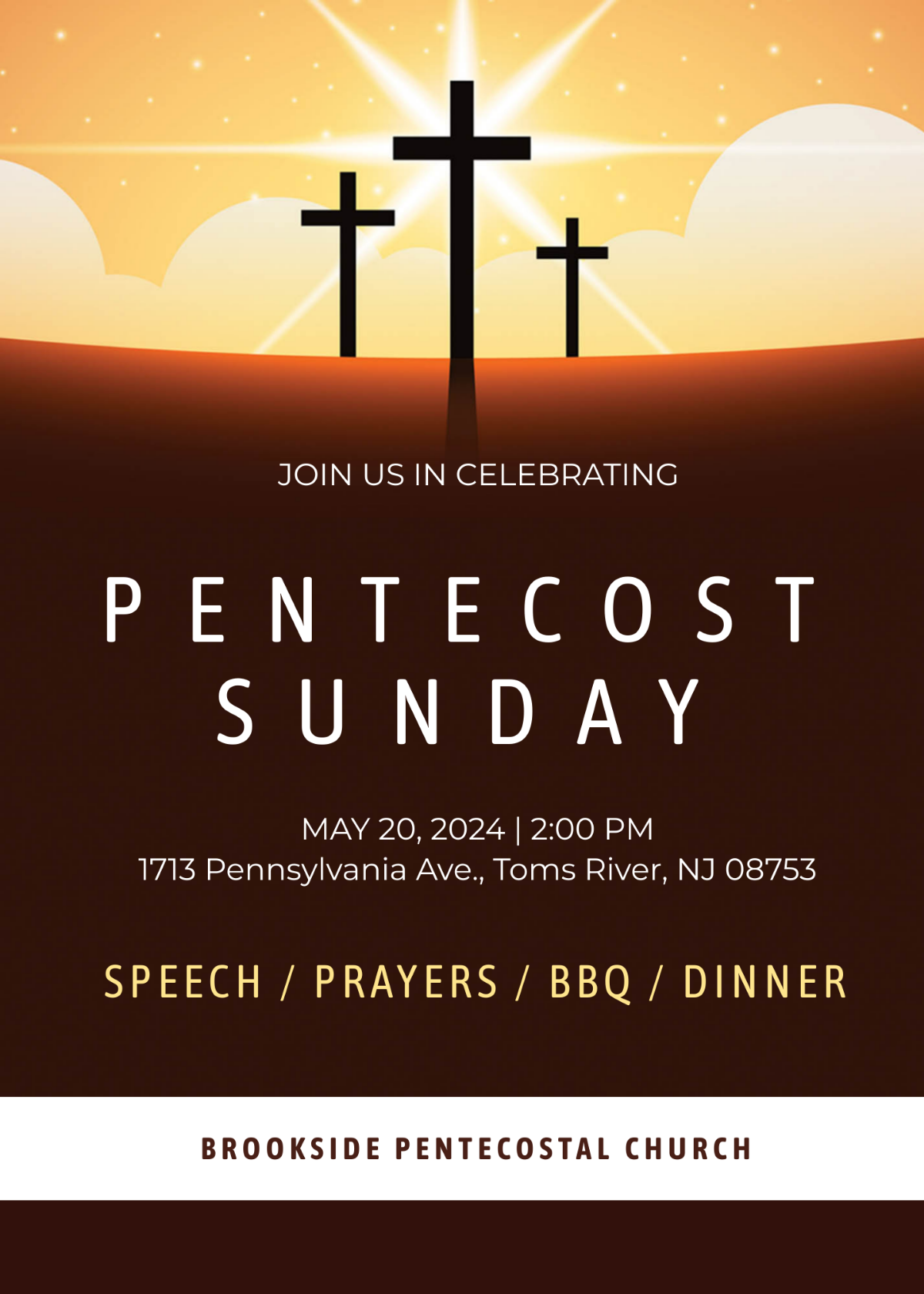 Pentecost Sunday Invitation Template