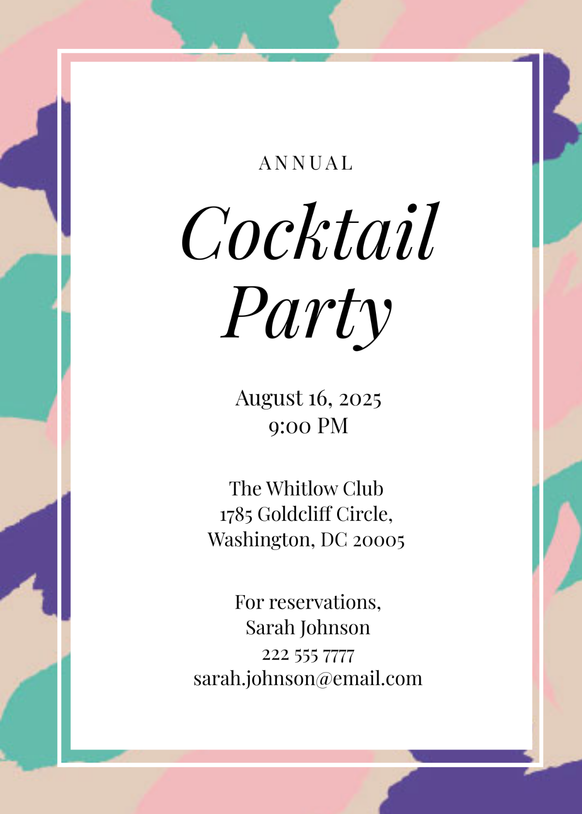 Printable Cocktail Party Invitation
